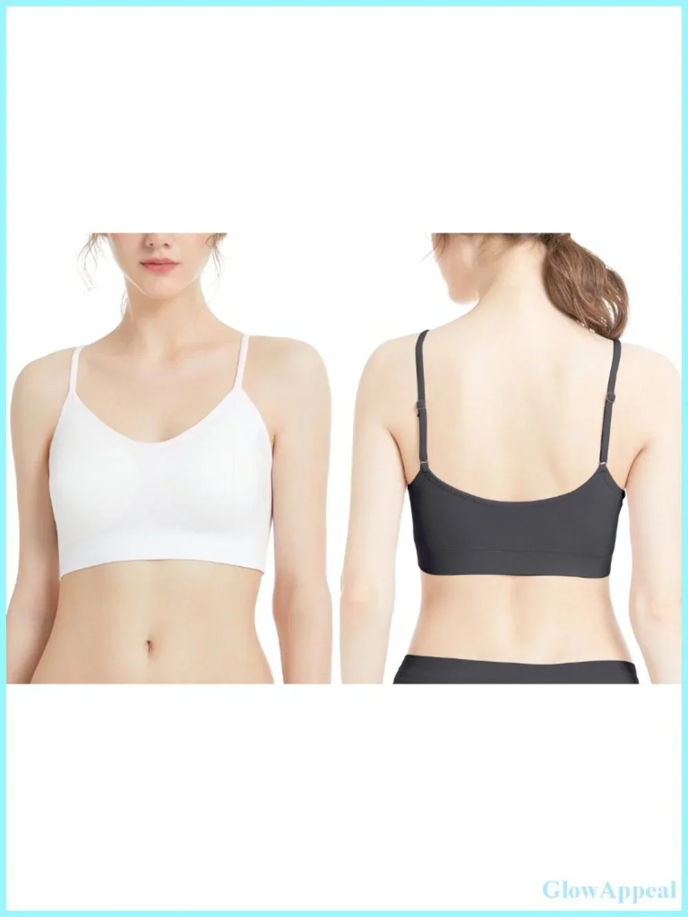 Seamless Padded Bralette 3-Pack Medium Support Sleep Yoga Sports Bra